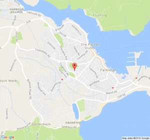 Map of Rugby Club Falmouth The Recreation Ground Dracaena Ave Falmouth, TR11 3QQ